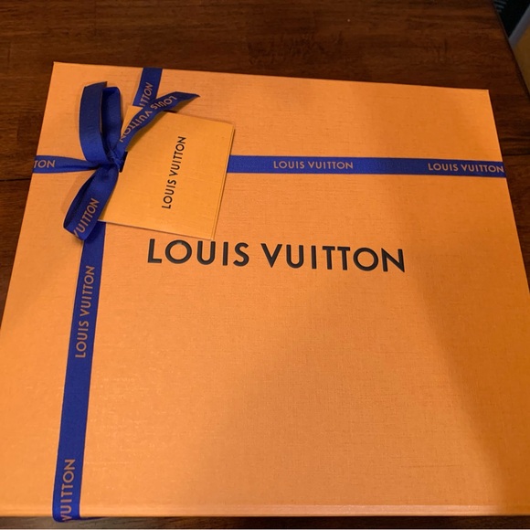 Louis Vuitton Orange and Blue new design Louis Vuitton med size box w/ribbon - Picture 1 of 14